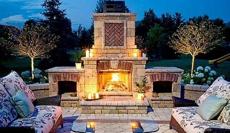 Back Yard Fireplace Designs
