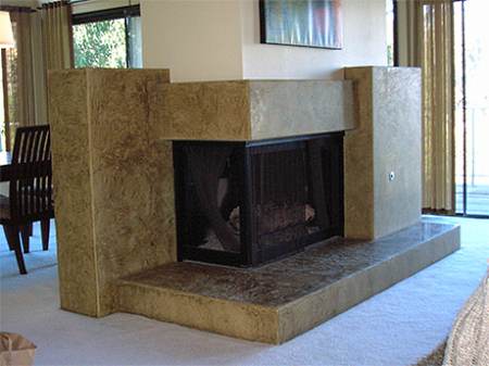 CORNER GAS FIREPLACE - HEATILATOR