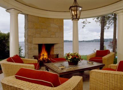 Covered patio designs for outdoor fireplaces...undercover enjoyment! Patio Ideas Fireplace