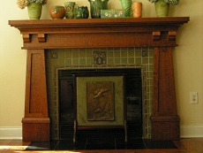 The Craftsman fireplace is back by popular demand!  Its clean lines