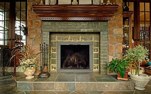 fireplace mantel shelves. More Tile Fireplace Designs