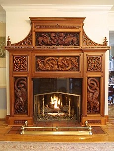 fireplace wood mantels designs mantel furniture extraordinary carved walnut bryant custom
