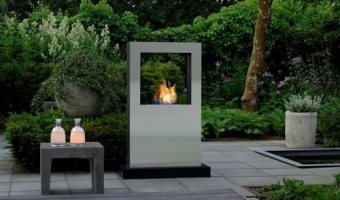 Contemporary Patio Fireplace Designs . . . Steel-ing The Spotlight!