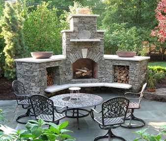 Stone Outdoor Fireplace Pictures