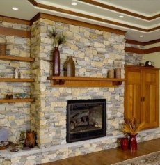 The beautiful fireplace hearth designs featured here are crafted from stones in a spectrum of colors as rich and vibrant as the canvas of a fine painting!
