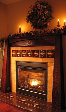 arts and crafts fireplace