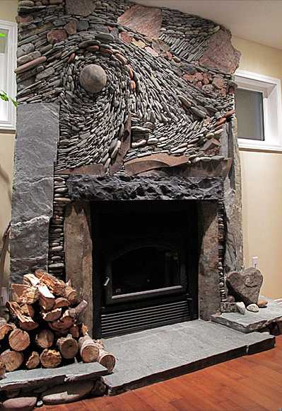 building a fireplace
