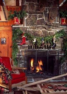 christmas fireplace pictures