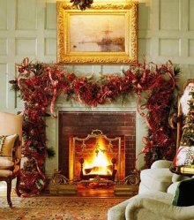 christmas fireplaces