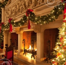 christmas fireplaces