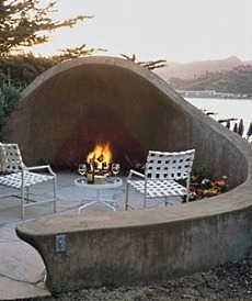 Standout Concrete Outdoor Fireplace Designs