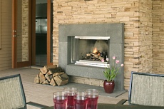 concrete outdoor fireplace