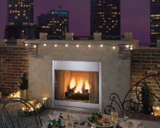 concrete outdoor fireplace