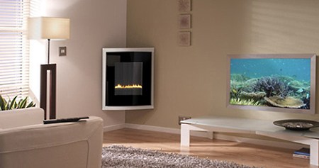 corner fireplace for gas