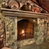 corner fireplace