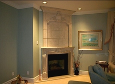 corner fireplace