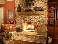 country stone fireplaces