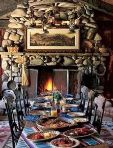 country stone fireplaces