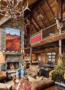 Cowboy Country Stone Fireplaces . . . A Roundup Of Exceptional Designs!