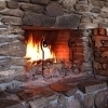 country stone fireplaces