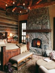 country stone fireplaces