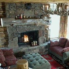 country stone fireplaces