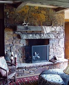 country stone fireplaces