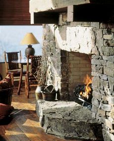 country stone fireplaces