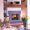 fieldstone fireplace