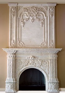 fireplace mantel