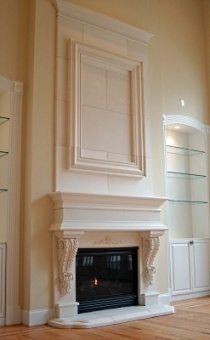 fireplace mantel