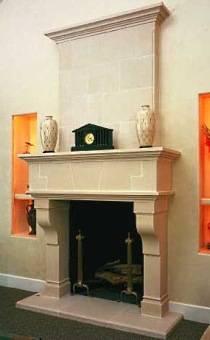 fireplace mantel