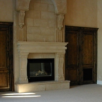 fireplace mantel