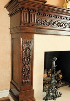 fireplace mantels wood