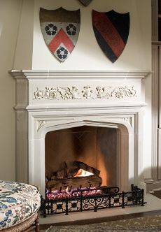 fireplace mantle stone