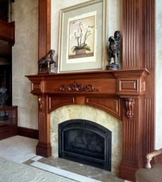 fireplace mantle