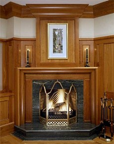 fireplace mantle