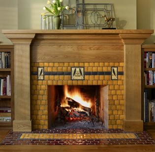 Standout Fireplace Tile Arts, Arts And Crafts Tile Designs