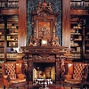 library fireplace