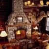 log home fireplaces