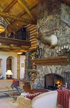 log home fireplaces