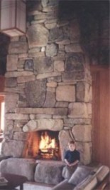 log home fireplaces