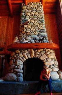 log home fireplaces