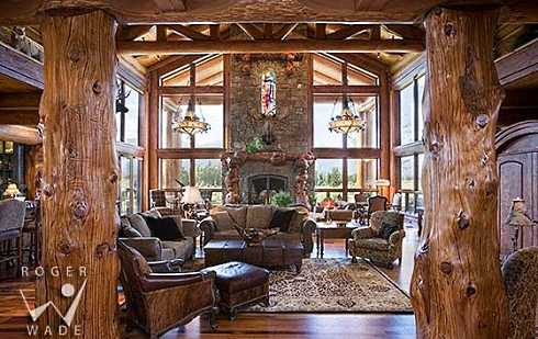 log home fireplaces