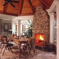 manufactured stone fireplace