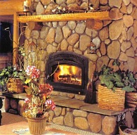 manufactured stone fireplace