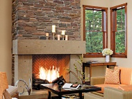 manufactured stone fireplaces