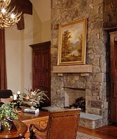 masonry fireplace