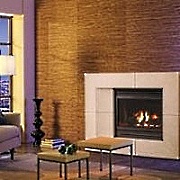modern fireplace