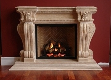 natural stone fireplace design